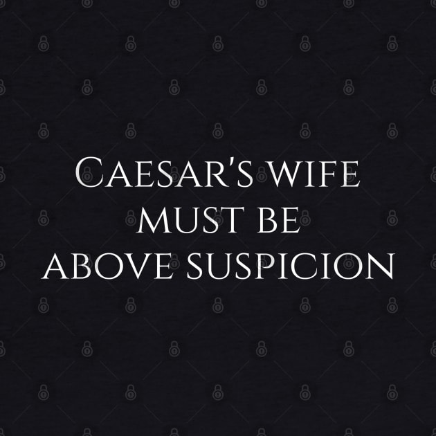 Caesar's wife must be above suspicion by Styr Designs